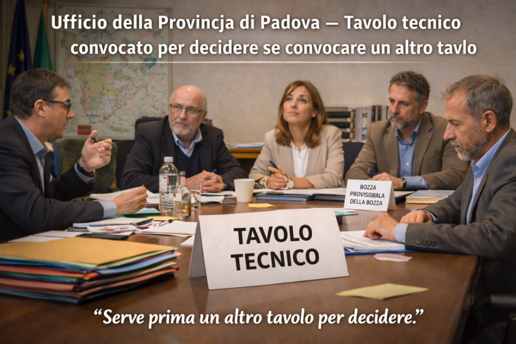 Tavolo tecnico convocato per decidere se convocare un altro tavolo